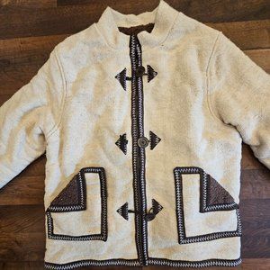 Artisan handmade 100% wool winter jacket